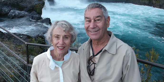 Betty Stevens with her husband, George